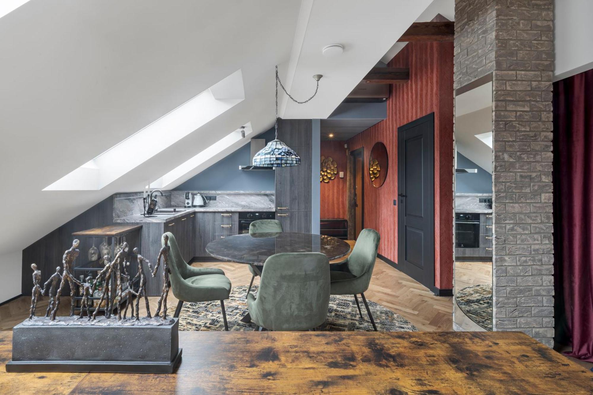 Apartamento Cozy Penthouse Vilna Exterior foto