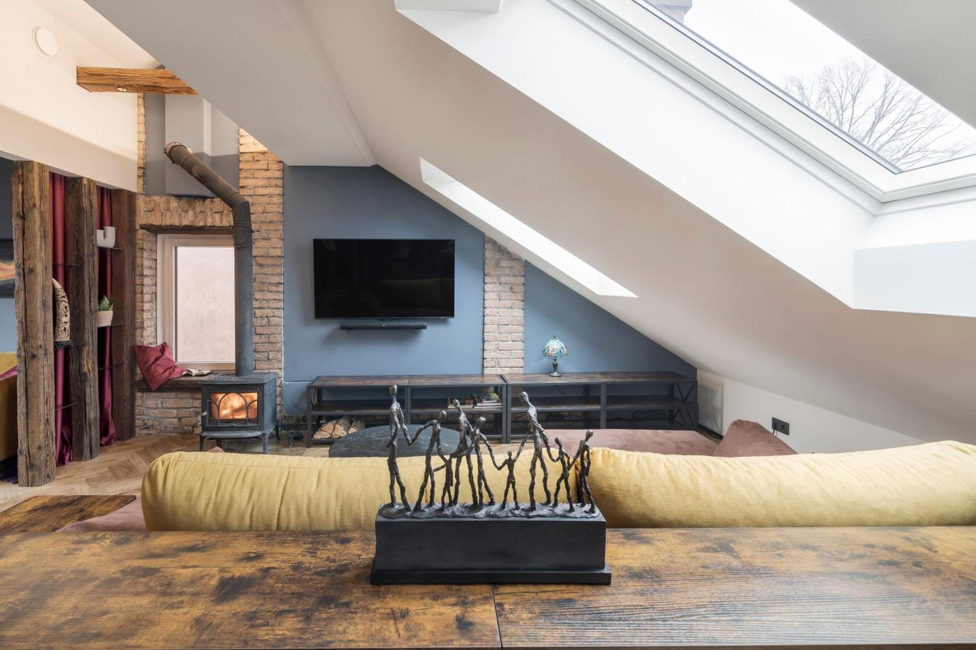 Apartamento Cozy Penthouse Vilna Exterior foto
